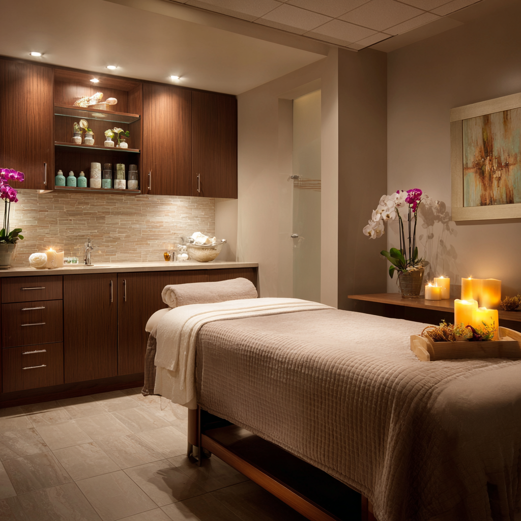 Luxury spa treatment room